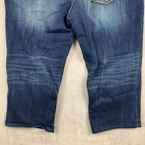 BKE Denim Buckle Mens Pants 36x25 Blue Jeans Seth Straight Leg Baggy Relaxed Fit - Picture 13 of 14